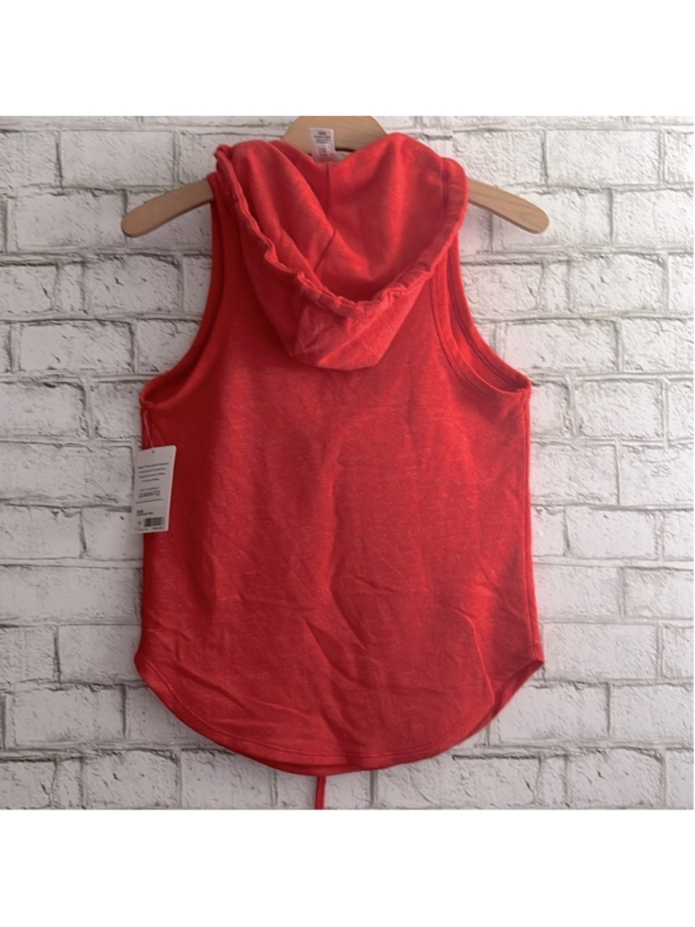 NWT ATHLETA Hoodie Kanga Sleeveless Drawstring Hoodie XXS cotton - Picture 8 of 8